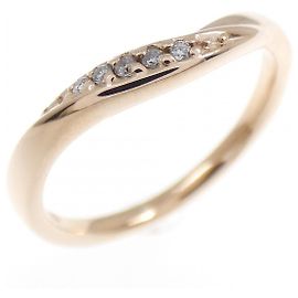 Autre Marque Anello in oro rosa K10 con diamante 4C