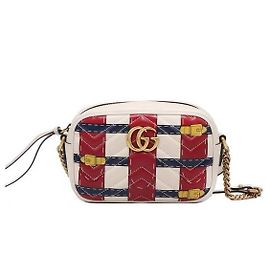 Gucci Mini borsa a tracolla Matelassé Chevron con stampa Trompe L'Oeil