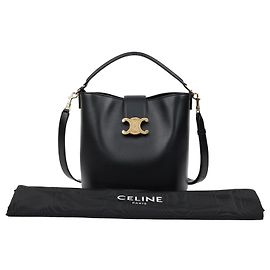 Céline Borsa Bucket Medium in vitello liscio Nero