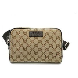 Gucci GG Supreme Gürteltasche aus braunem Canvas