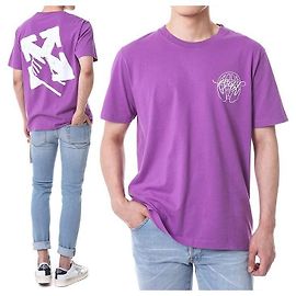 Off White T-Shirt mit kurzen Ärmeln und Handpfeil-Print