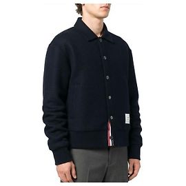 Thom Browne Wollfleece-Jacke mit Polokragen