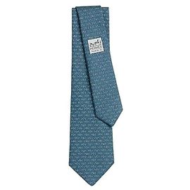 Hermès Cravatta Maillons Rythmes tie cm in seta da uomo blu