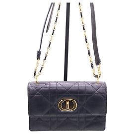 Dior Borsa a tracolla Miss Caro Mini Black Macro Cannage in pelle d'agnello