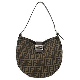 Fendi Flap Hobo Zucca Canvas Medium