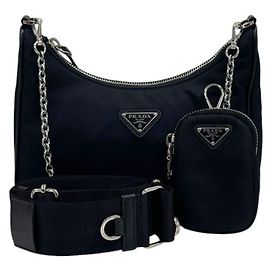 Prada Borsa a tracolla e spalla Multi Hobo in Rinylon