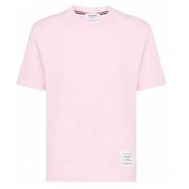 Thom Browne T-shirt Classic Pique 4 Bar Rose Clair