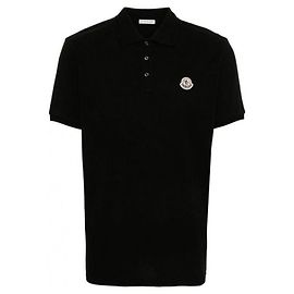 Moncler Polo-Shirt aus Baumwoll-Piqué mit Logo-Patch