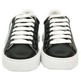 Louis Vuitton Sapatilhas Time Out para mulher em canvas Monogram preto