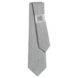 Hermès Cravatta in seta da uomo in grigio