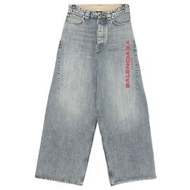 Balenciaga Indigo Ring Wide Denim Hose für Herren