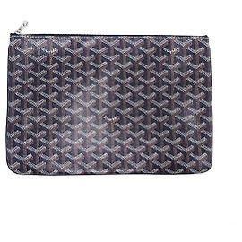 Goyard Clutch Sena MM in tela Blue Marine