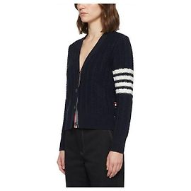 Thom Browne Merinowolle-Cardigan mit Anker-Intarsia