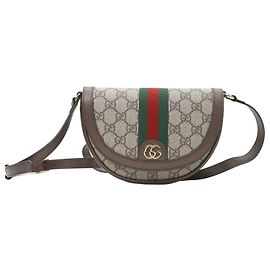 Gucci Borsa a tracolla piccola Ophidia in tela GG Supreme Web con dettagli dorati
