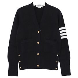 Thom Browne Wollcardigan für Damen mit diagonalen Streifen in Milano-Stich
