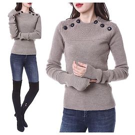 Isabel Marant DOYLE Maglia in lana da donna con bottoni sulle spalle