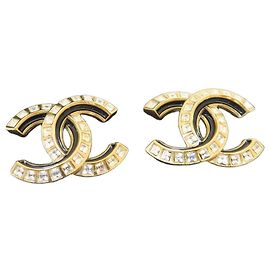 Chanel Orecchini Cruise Logo CC Nero e Oro
