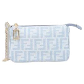 Bolso Baguette Fendi de Denim Azul Claro