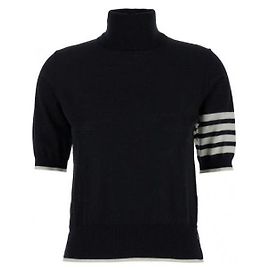 Thom Browne Jersey de cuello alto Relaxed Fit en lana merino fina Bar