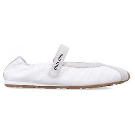 Ballerine Miu Miu in camoscio bianco