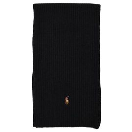 Ralph Lauren Sciarpa in lana ricamata con logo Pony