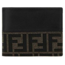 Fendi Jacquard Leather Bifold Wallet