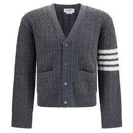 Thom Browne Merinowolle-Cardigan mit Anker-Intarsia