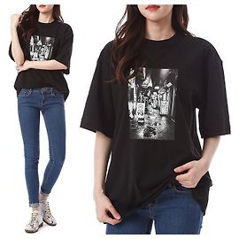 Yohji Yamamoto ALLEY TEE Damen Street Grafik-T-Shirt