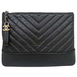 Chanel Clutch Gabrielle CC Logo New Medium Nera