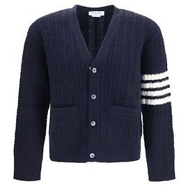 Thom Browne Merinowolle-Cardigan mit Anker-Intarsia