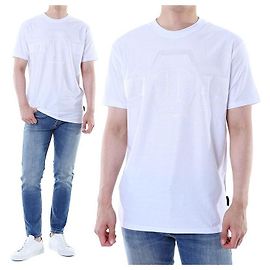 Philipp Plein Jacquard Hexagon Round T-Shirt (White)