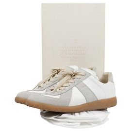 Maison Martin Margiela Sneakers Replica in camoscio bianco
