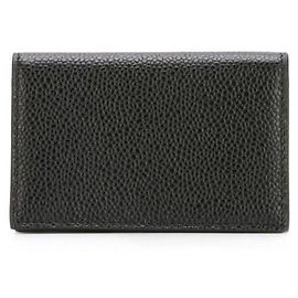 Thom Browne Tarjetero de piel granulada Pebble