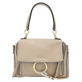 Chloé Faye Day Mini de piel de becerro beige