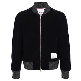 Thom Browne Casaco Bomber de Fleece Azul Marinho