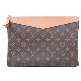 Louis Vuitton Pouch Clutch Daily Monogram Canvas Rose Powder