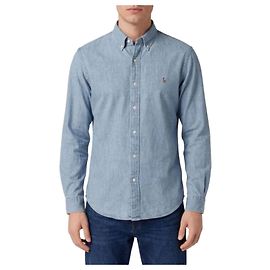 Ralph Lauren Besticktes Denim-Hemd mit Pony-Logo