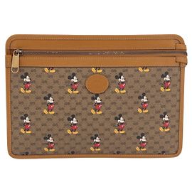 Gucci Disney Mickey Mouse Mini GG Coated Canvas con zip anteriore e stampa