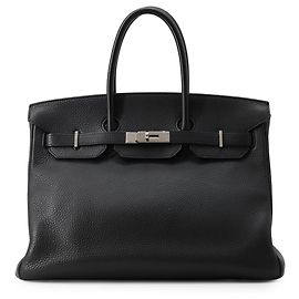 Hermès Borsa Hermes Birkin 35 in pelle Togo nera