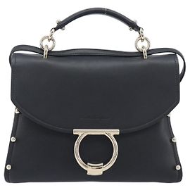Salvatore Ferragamo Margot Satchel Studded Leather Small