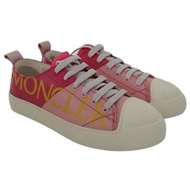 Moncler Linda Sneakers Basse in Pelle Rosa