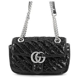Gucci GG Marmont Schultertasche mit Pailletten