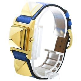 Hermès Hermes Medor Quartz Metallo Placcato e Pelle 23