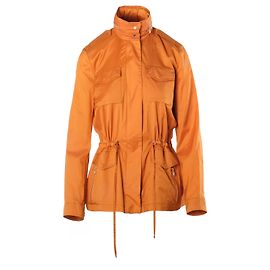 Giacca Safari con Cappuccio in Seta Arancione Loro Piana
