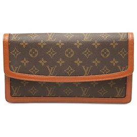 Bolso de mano Louis Vuitton Monogram Pochette Dame GM marrón