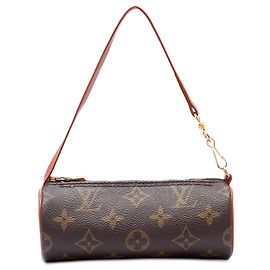 Borsa a mano Louis Vuitton Monogram Papillon Pochette Marrone