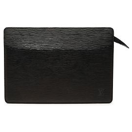Borsa a Mano Louis Vuitton Epi Pochette Homme Nera