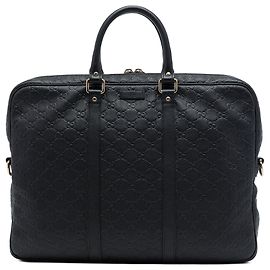 Mala de Negócios Gucci Guccissima Preta