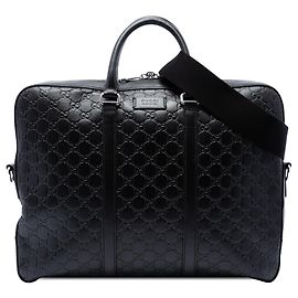 Mala de Negócios Gucci Guccissima Preta