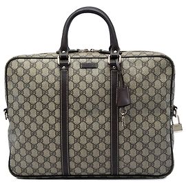 Beige Gucci GG Supreme Business Bag